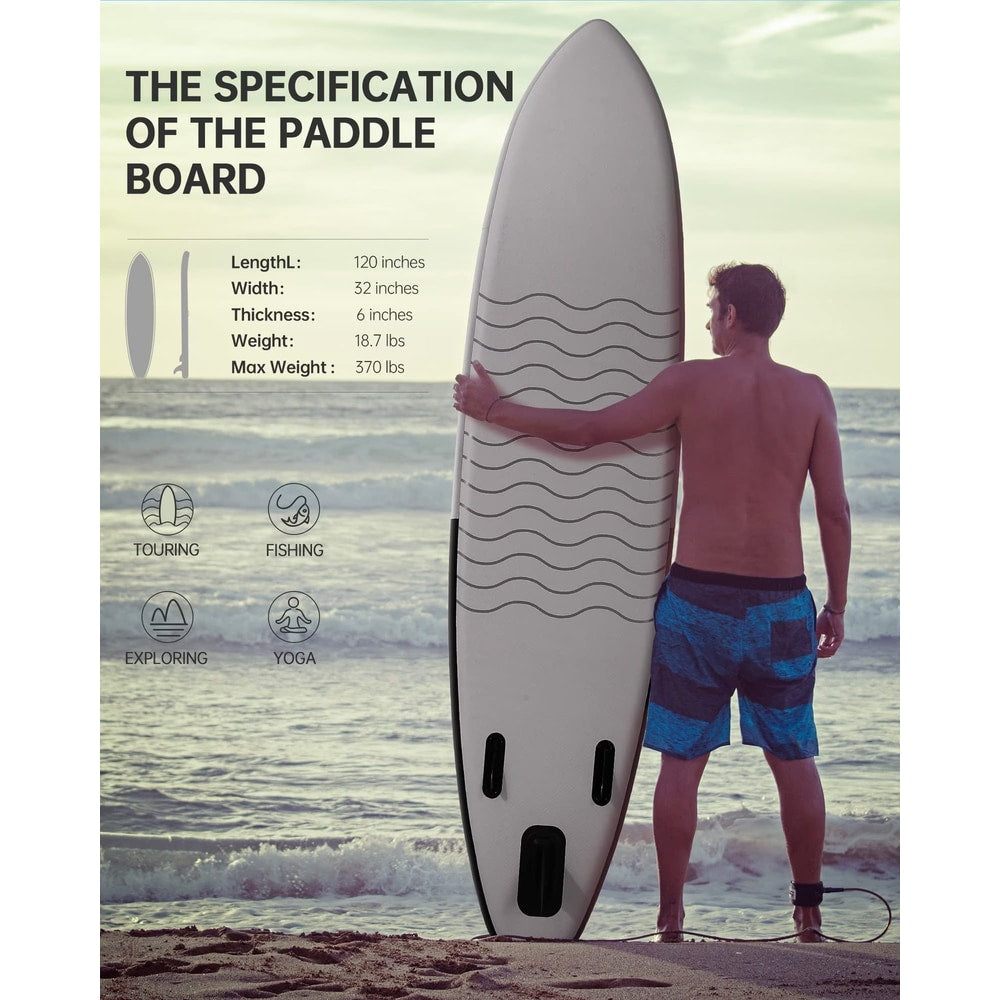 Paddle Board Inflatable 6In Hick Board with Accessories with Fast Pumping for Adults