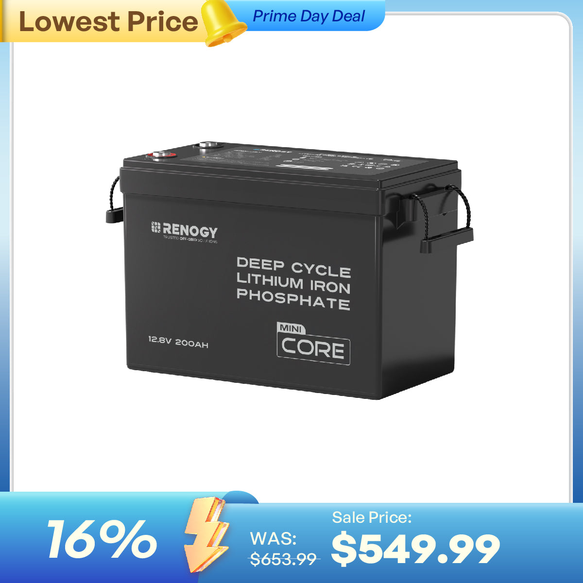 Renogy Core Mini 12V 200Ah LiFePO4 Battery - view 1