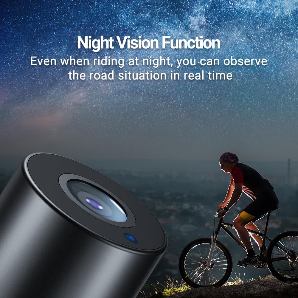 FEISIKE Webcam Handlebar Bike Mirror View Vision And Compatible With Vision And Adjustable Rear View
