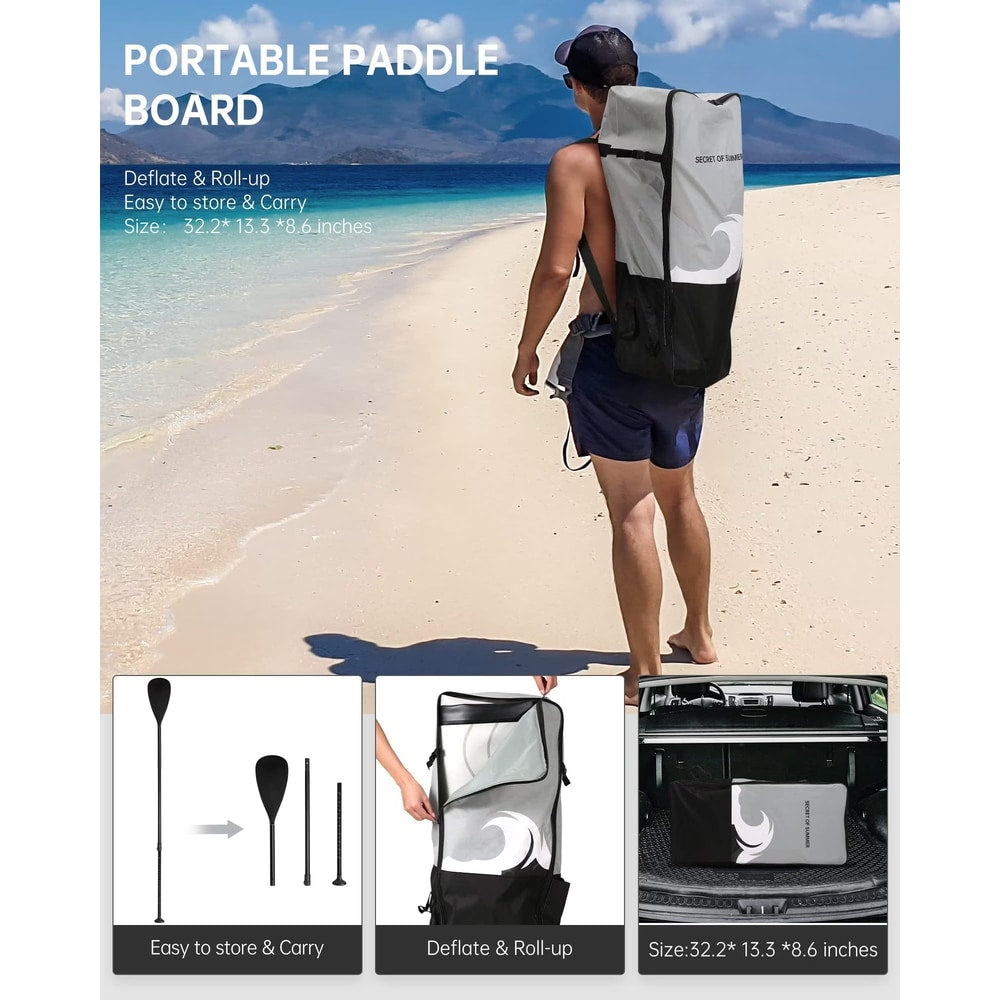 Paddle Board Inflatable 6In Hick Board with Accessories with Fast Pumping for Adults