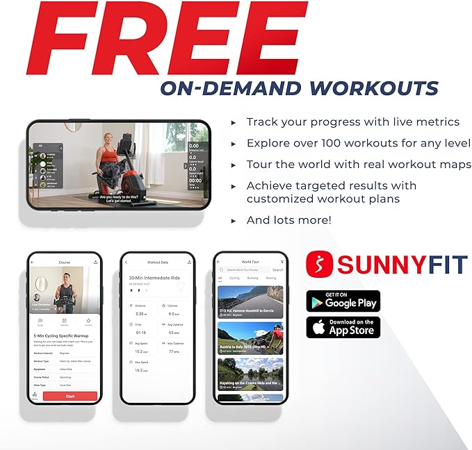 Sunny Health & Fitness Magnetic Exercise Bike