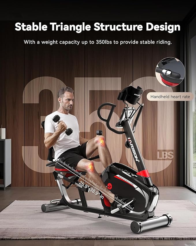 HARISON Recumbent Exercise Bike with 400 lbs Capacity