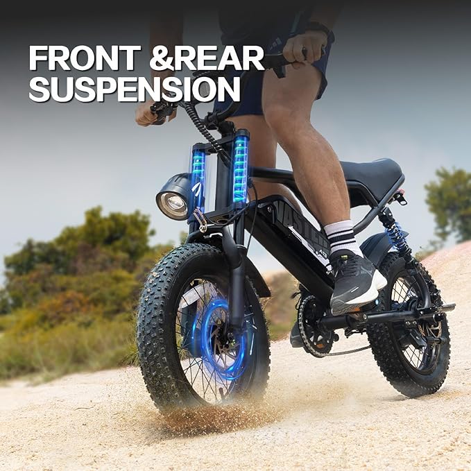 Electric Bike, 16'' Fat Tire eBike for Teens/Adults