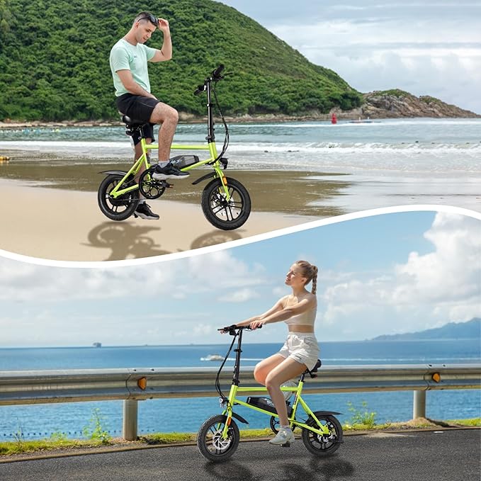 Winado Electric Bike for Adults, 14" Folding Electric Bicycle
