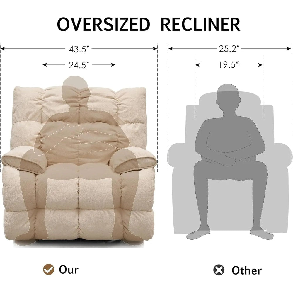 Nolan Oversized Wide Recliner Chair