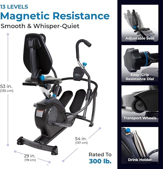 Teeter FreeStep Recumbent Cross Trainer Stepper