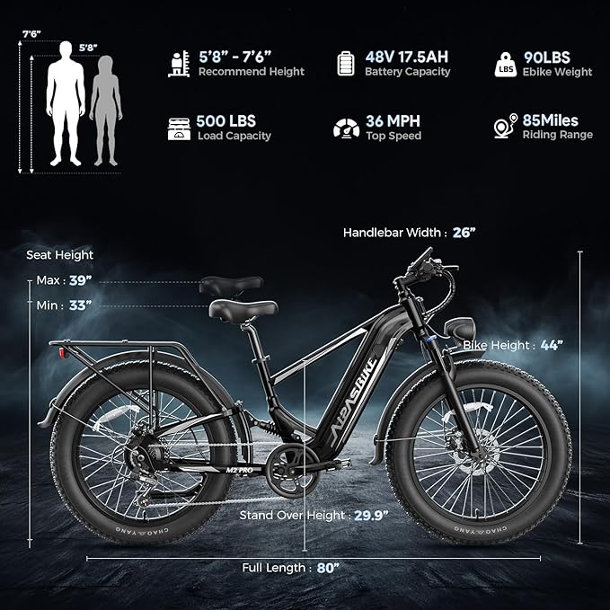 LEONX M2 Pro Electric Bike,1800W Motor Electric Bike for Adults
