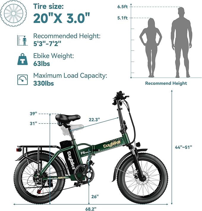 Foldable Electric Bike for Adults, 30+MPH