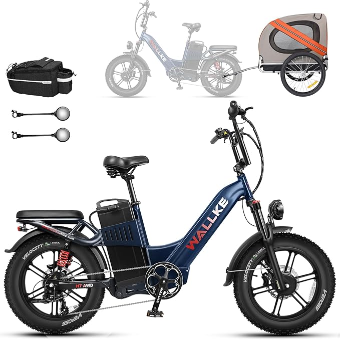 W Wallke H7 AWD Dual Motor Electric Bike for Adult