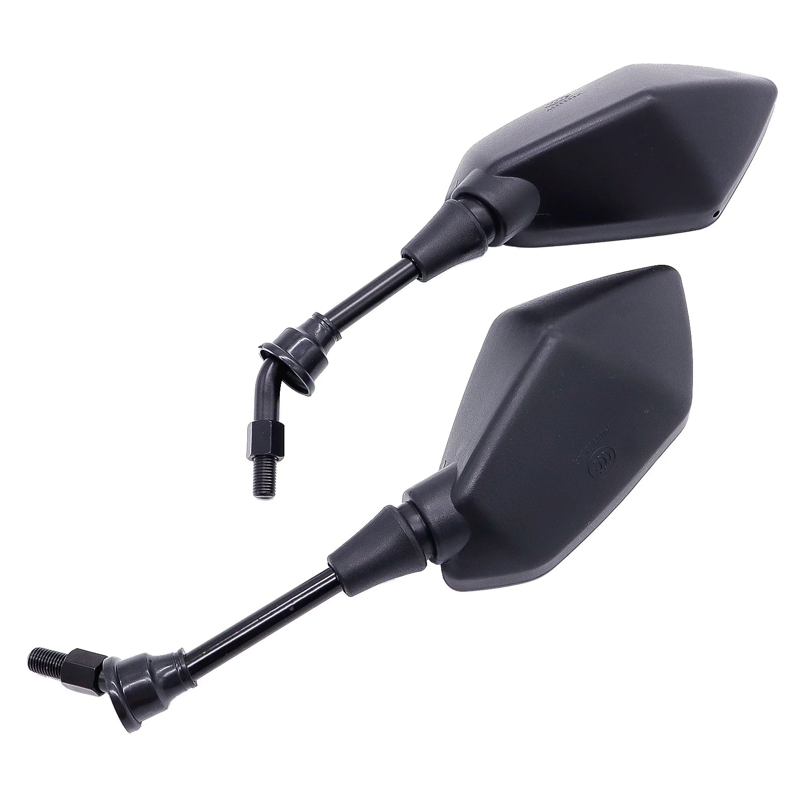 2X Motorcycle Rear View Side Mirrors with 2X Free 7/8" Handle Bar Mount for ATV Bike