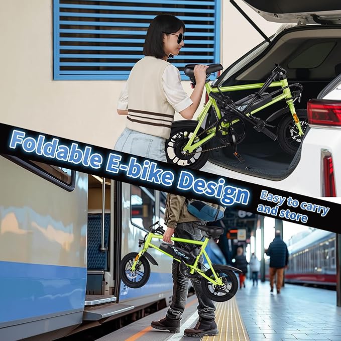 Winado Electric Bike for Adults, 14" Folding Electric Bicycle