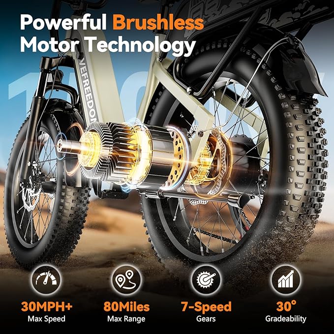 1500W Peak Motor Electric Bike for Adults