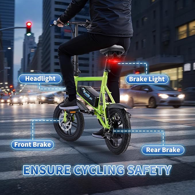Winado Electric Bike for Adults, 14" Folding Electric Bicycle