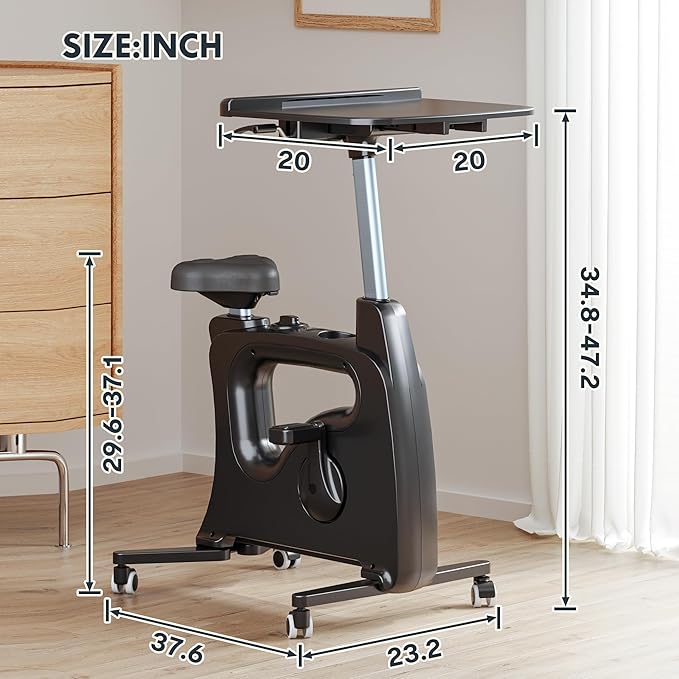 FLEXISPOT Exercise Bike with 2D Desktop