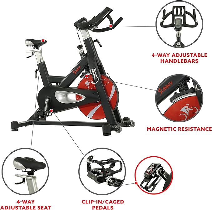 Sunny Health & Fitness Indoor Cycling Exercise Bike