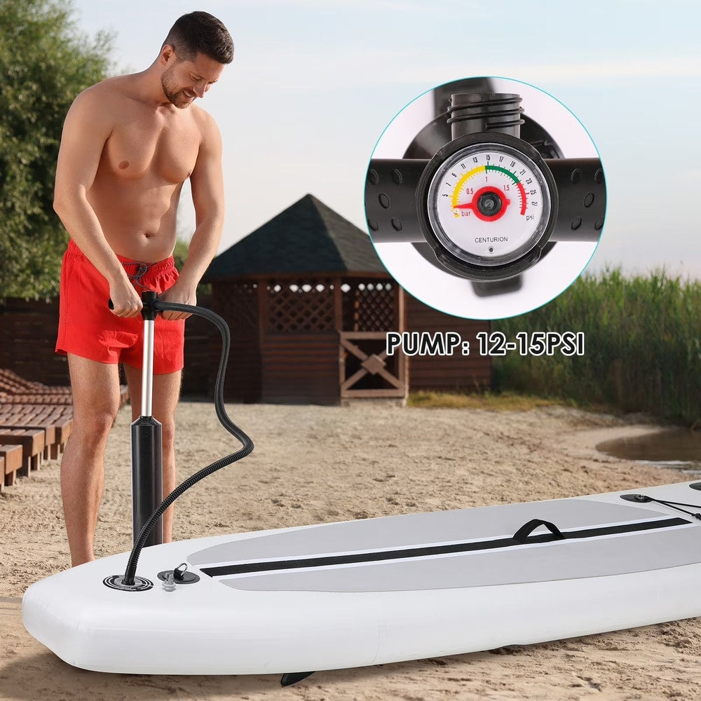 10FT Inflatable Stand up Paddle Board, Paddleboard with Premium SUP Accessories for All Skill Levels, Non-Slip Deck