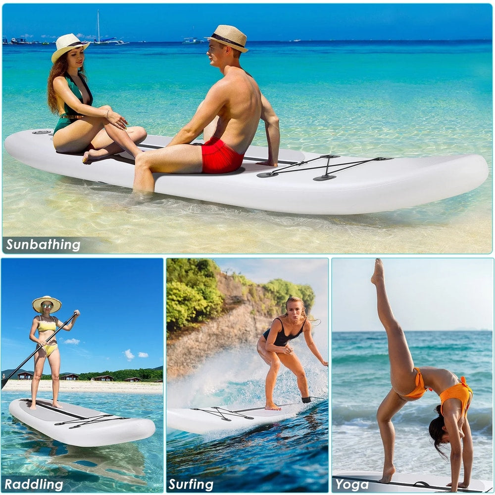 10FT Inflatable Stand up Paddle Board, Paddleboard with Premium SUP Accessories for All Skill Levels, Non-Slip Deck