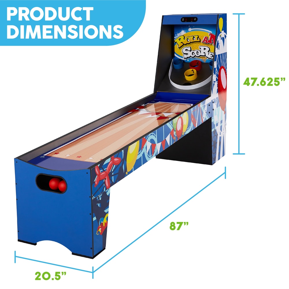 7.3 Ft. Roll and Score Compact Arcade Game, Blue by