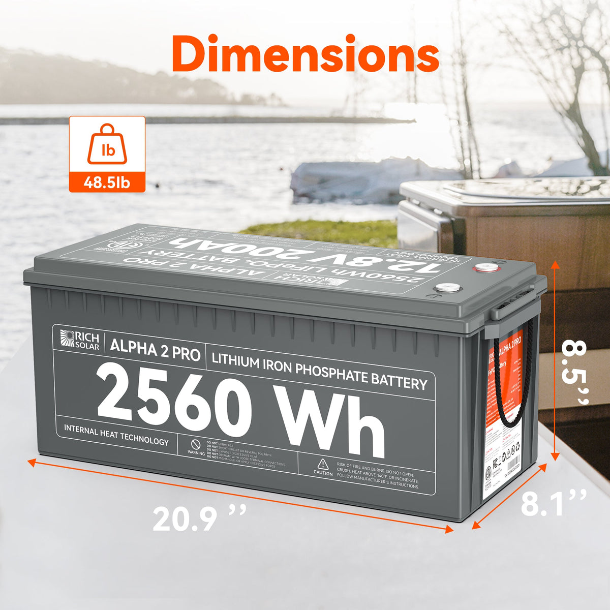 RICH SOLAR ALPHA 2 PRO 12V 200Ah LiFePO4 Battery - view 1