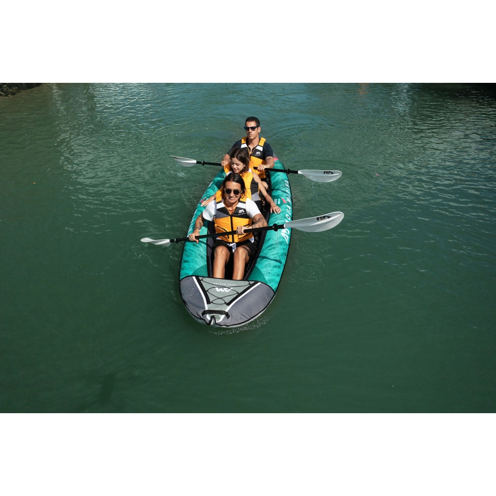 Aqua Marina LAXO 12'6" Inflatable Recreational Kayak | 2+1 Person, 462 lb Payload, AQUASHELL Hull