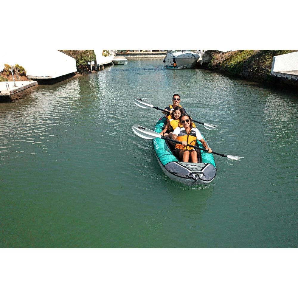 Aqua Marina LAXO 12'6" Inflatable Recreational Kayak | 2+1 Person, 462 lb Payload, AQUASHELL Hull