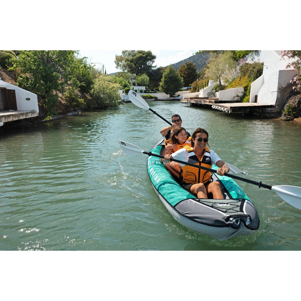 Aqua Marina LAXO 12'6" Inflatable Recreational Kayak | 2+1 Person, 462 lb Payload, AQUASHELL Hull