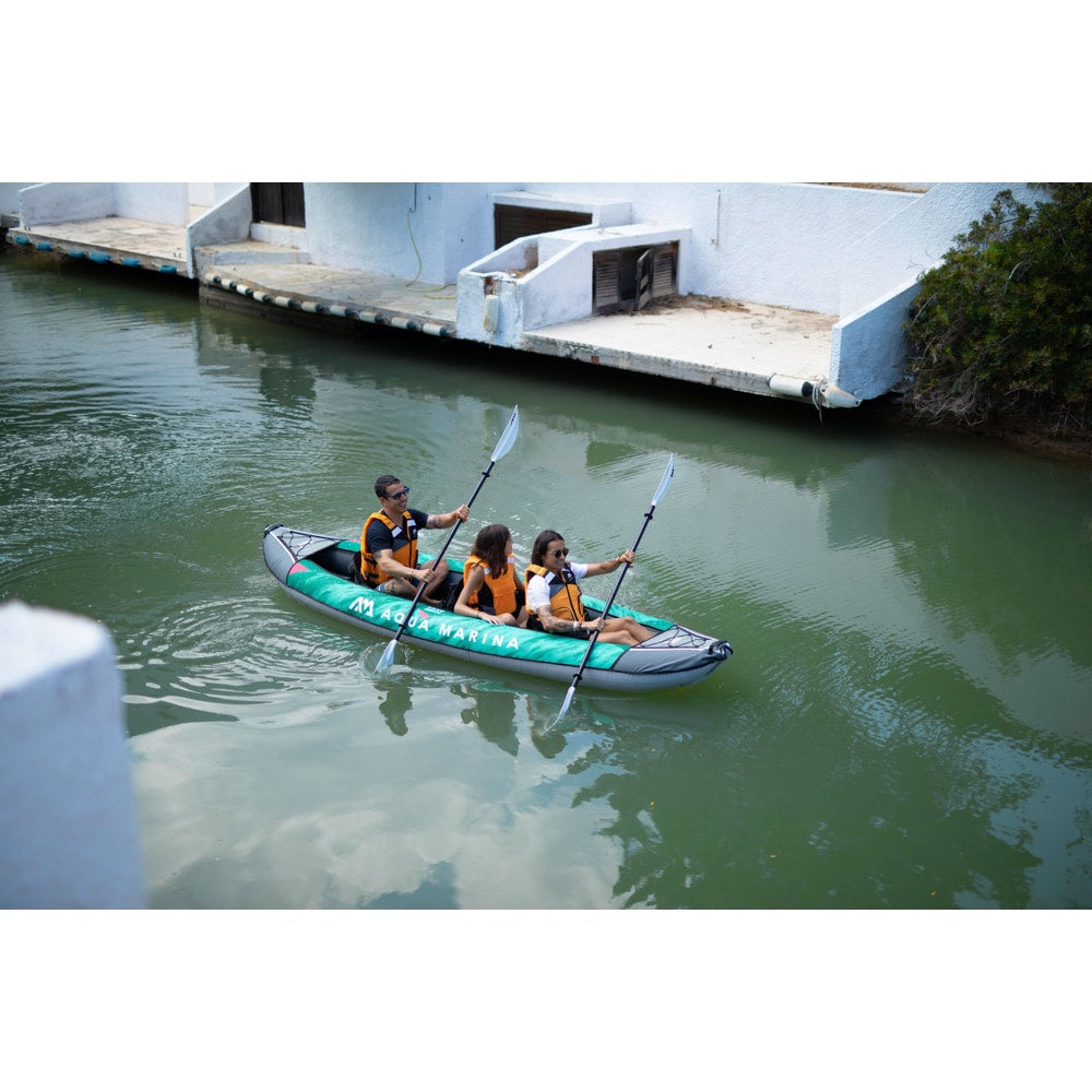 Aqua Marina LAXO 12'6" Inflatable Recreational Kayak | 2+1 Person, 462 lb Payload, AQUASHELL Hull
