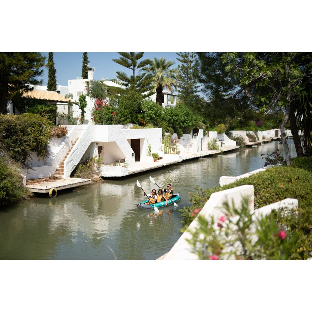 Aqua Marina LAXO 12'6" Inflatable Recreational Kayak | 2+1 Person, 462 lb Payload, AQUASHELL Hull