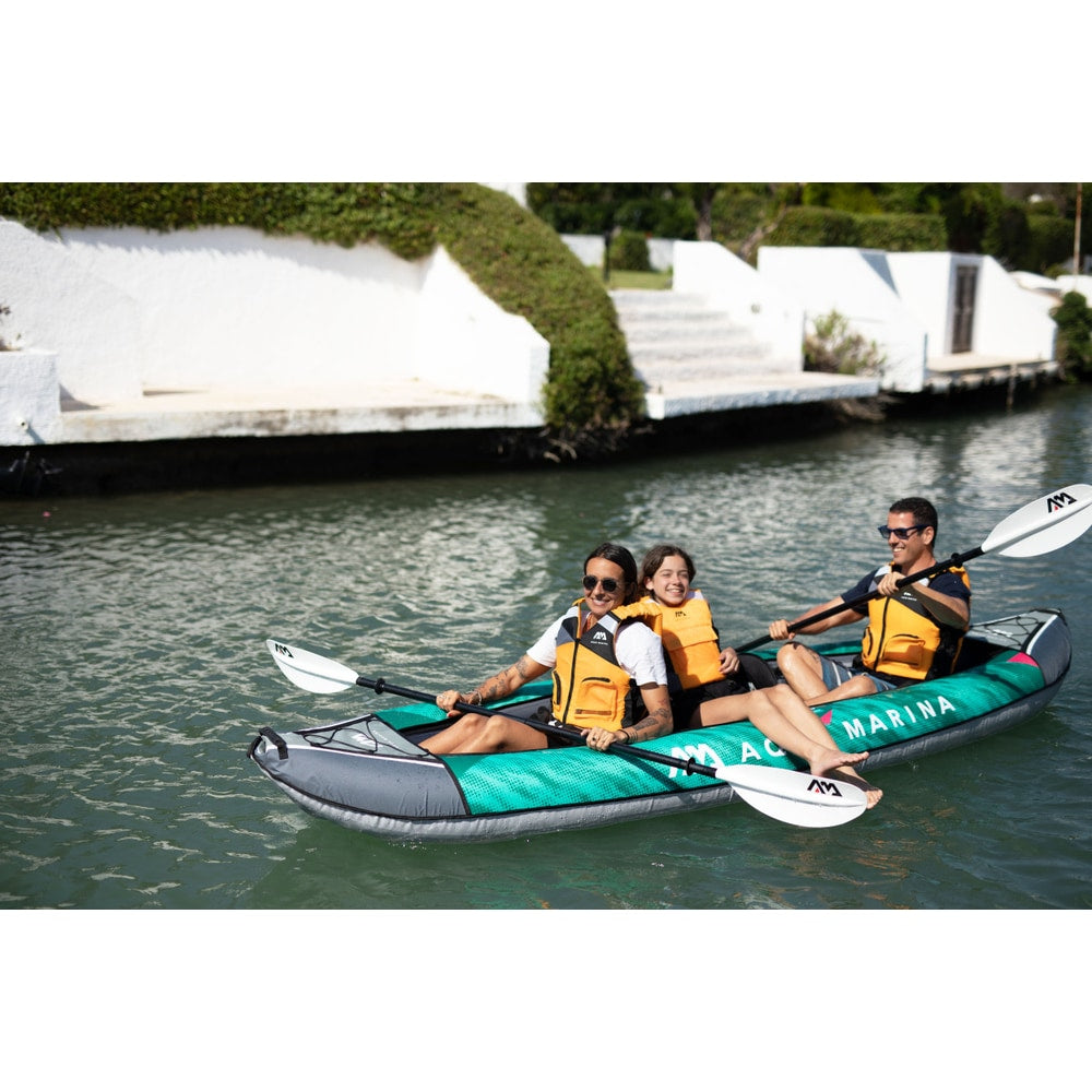 Aqua Marina LAXO 12'6" Inflatable Recreational Kayak | 2+1 Person, 462 lb Payload, AQUASHELL Hull