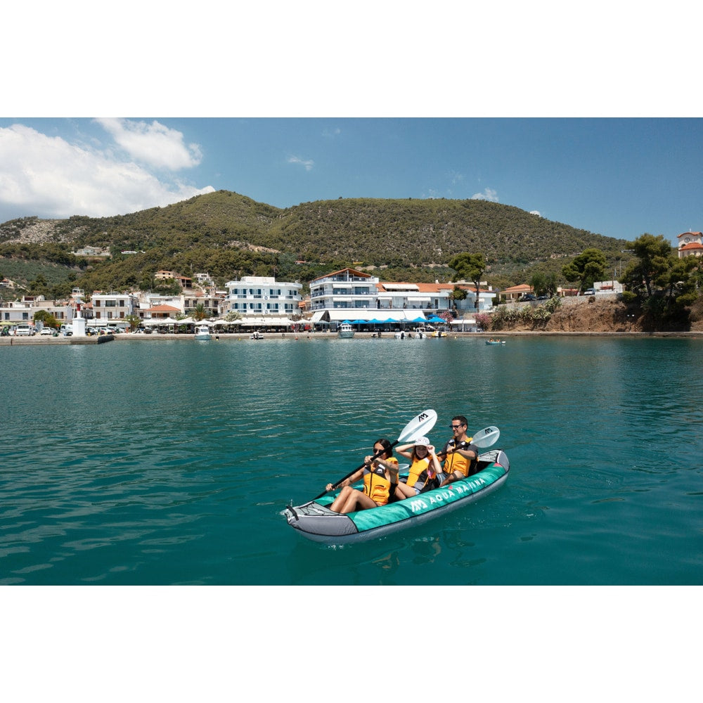 Aqua Marina LAXO 12'6" Inflatable Recreational Kayak | 2+1 Person, 462 lb Payload, AQUASHELL Hull