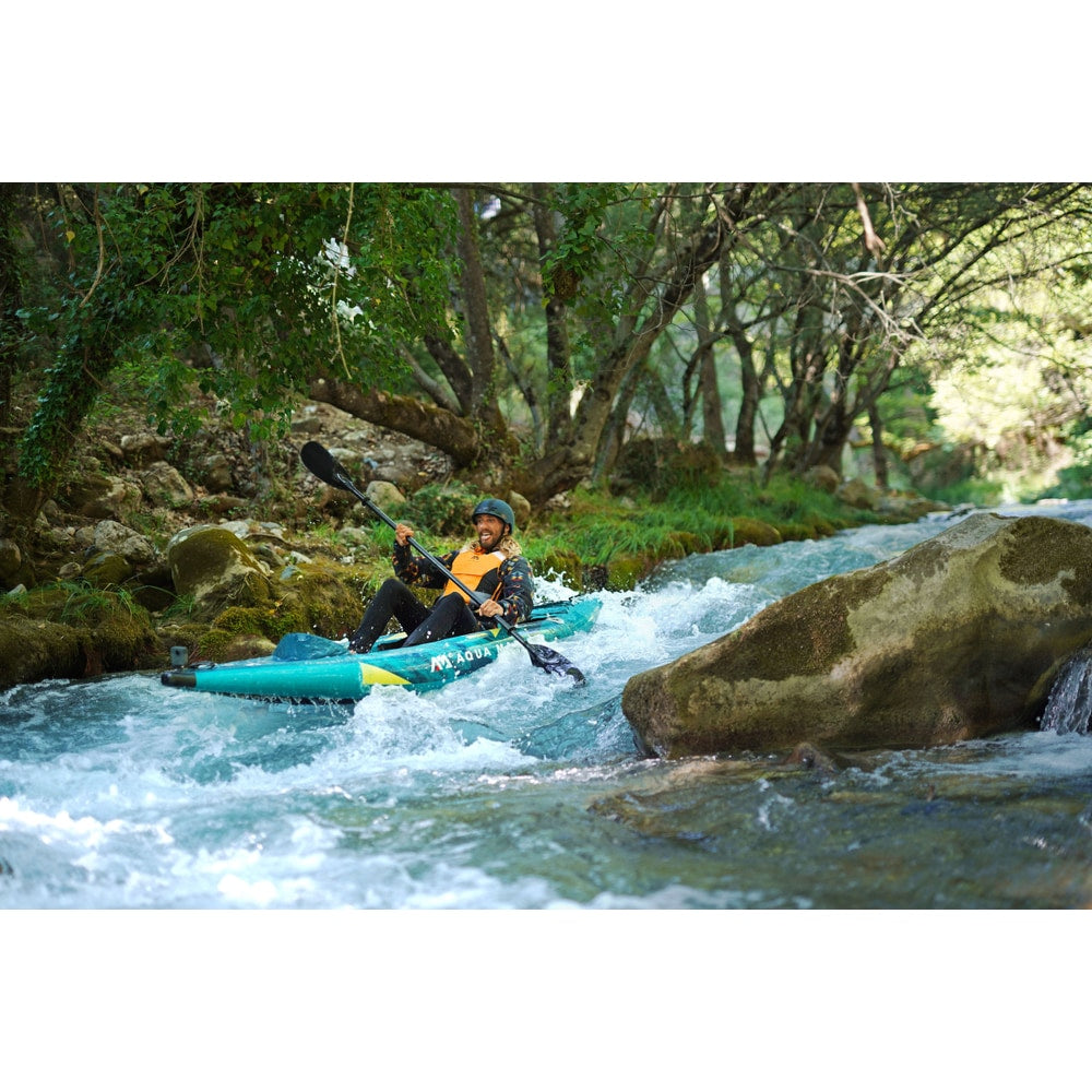 Aqua Marina STEAM 10'3" Inflatable Whitewater Kayak | 1-Person, Drop-Stitch Floor, Class III Ready