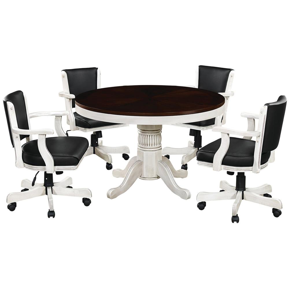 RAM Game Room 48" 2 IN 1 GAME TABLE x 4 SWIVEL GAME CHAIRS