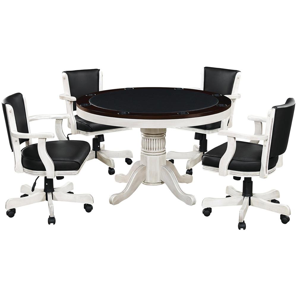 RAM Game Room 48" 2 IN 1 GAME TABLE x 4 SWIVEL GAME CHAIRS