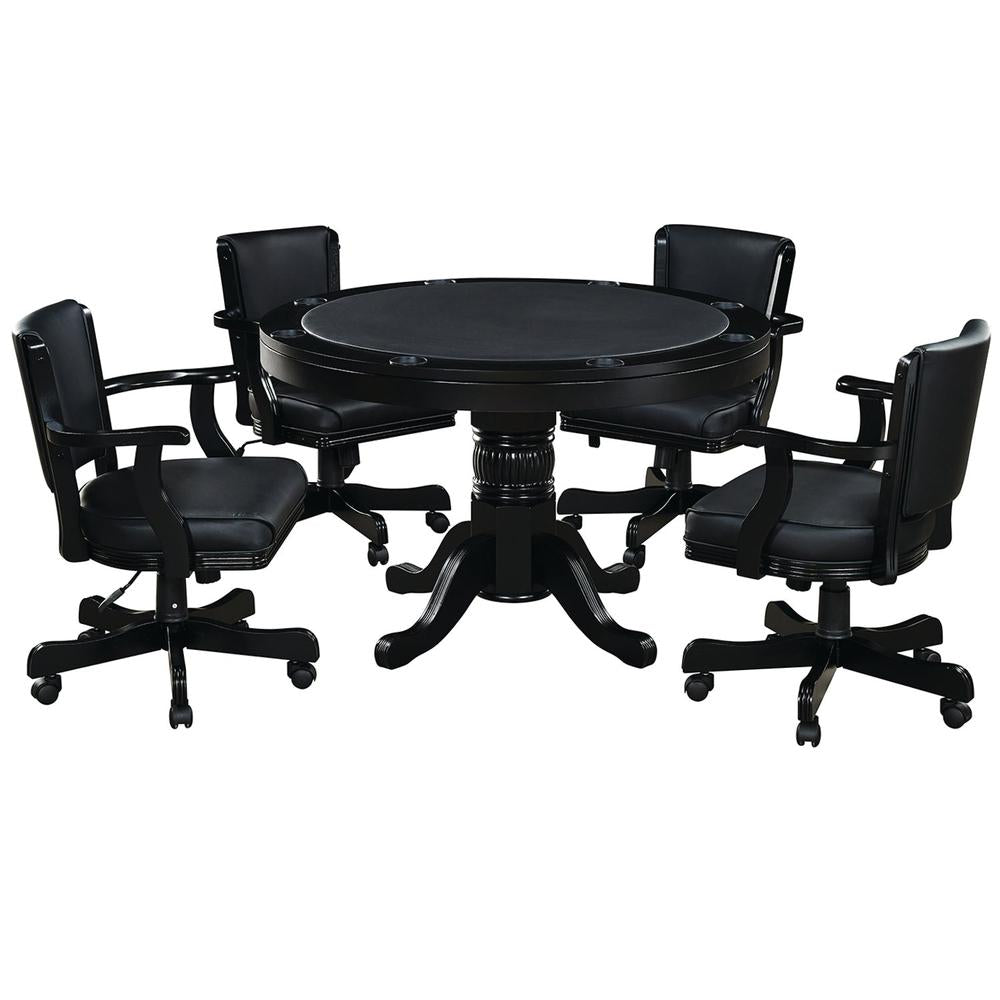 RAM Game Room 48" 2 IN 1 GAME TABLE x 4 SWIVEL GAME CHAIRS