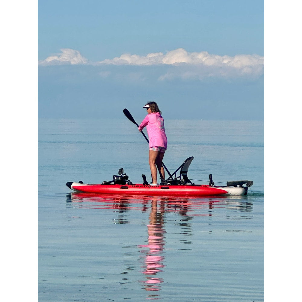 Nautiqua | ARUBA | Deluxe Paddleboard Fishing Pedal Kayak | Red