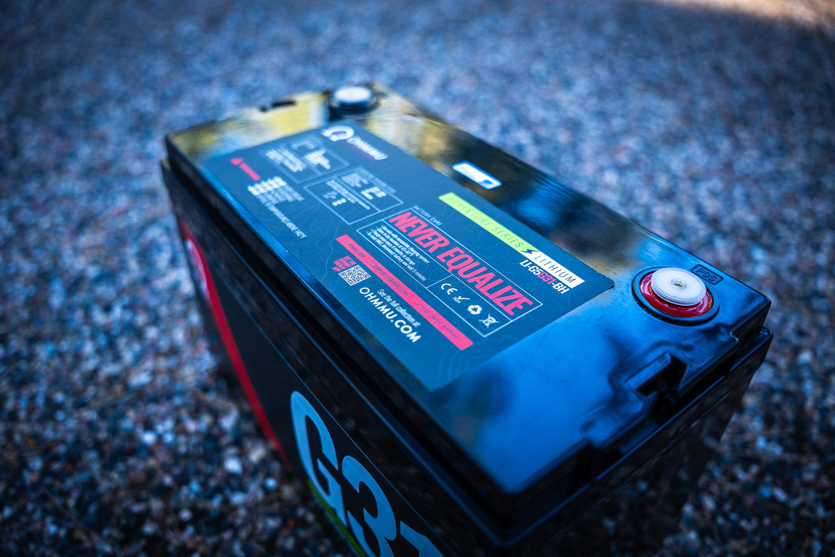 OHMMU Adventure Series Group 31 12V 180Ah Lithium Deep Cycle Battery | LiFePO4, Bluetooth, Self-Heating