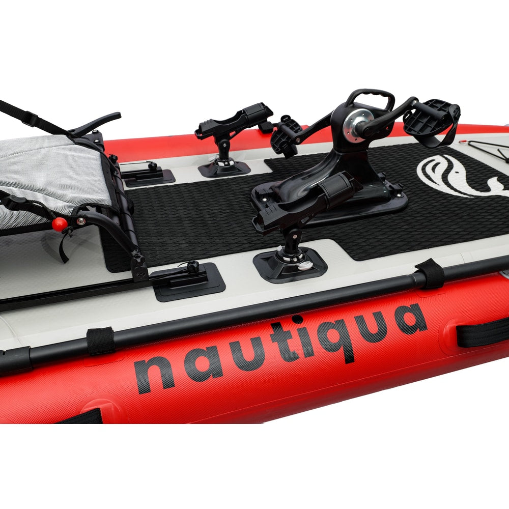 Nautiqua | ARUBA | Deluxe Paddleboard Fishing Pedal Kayak | Red