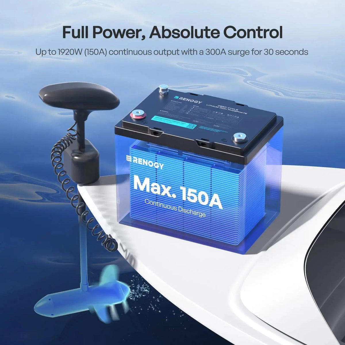 Renogy Core 12V 100Ah Trolling Motor LiFePO4 Battery - view 3