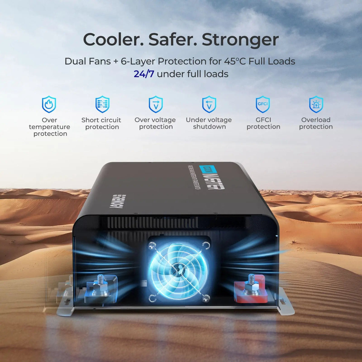 Renogy 1000W 12V Pure Sine Wave Inverter with UPS - view 4