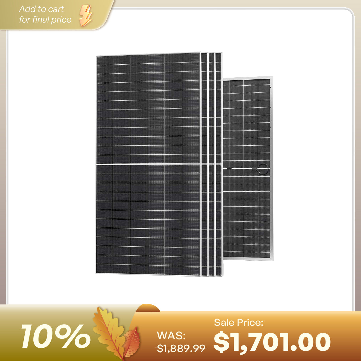 Renogy 590W N-Type Bifacial Solar Panel - view 1