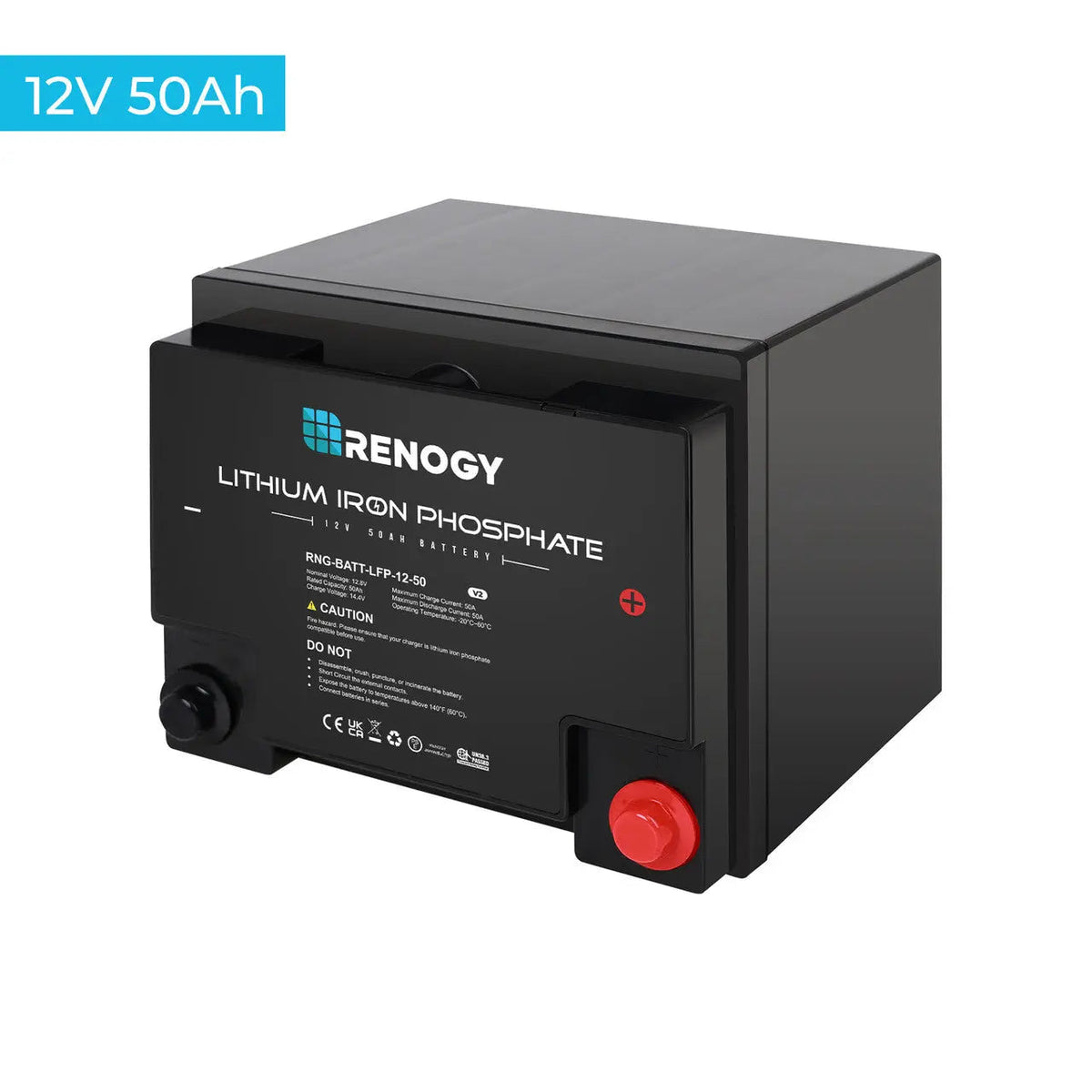 Renogy 12V 50Ah Lithium Iron Phosphate Battery - view 9