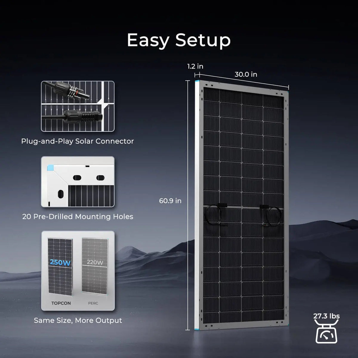 Renogy 250W 16BB N-Type Bifacial Solar Panel - view 8