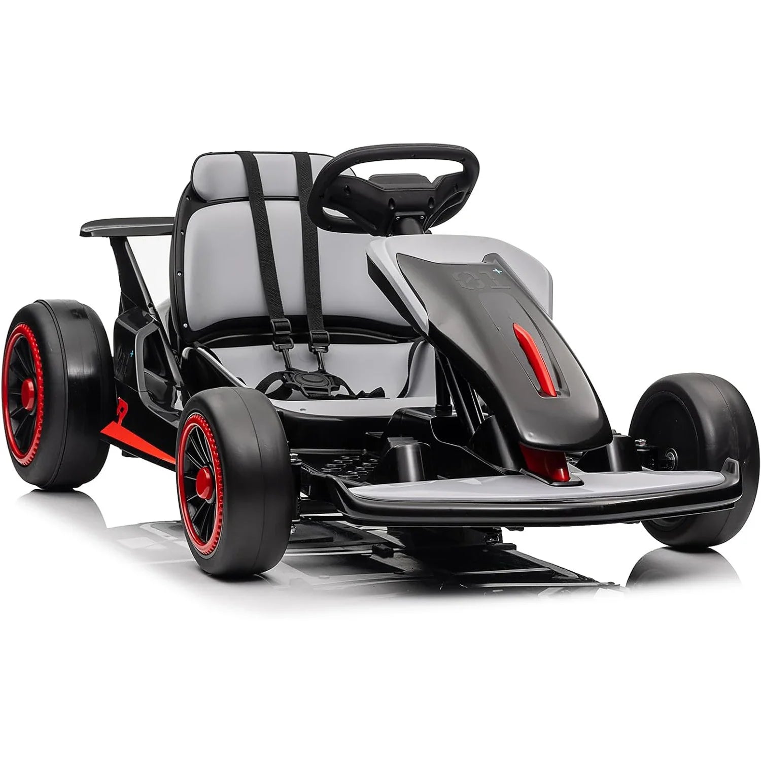 24V Electric Drift Go Kart for Kids with 200W Dual Motor,Music, Horn,8.1MPH High Speed,Ride On Racing Toy for Teens, Boys Girls