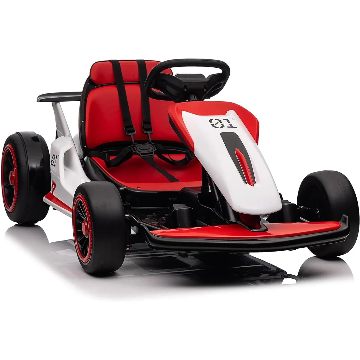 24V Electric Drift Go Kart for Kids with 200W Dual Motor,Music, Horn,8.1MPH High Speed,Ride On Racing Toy for Teens, Boys Girls