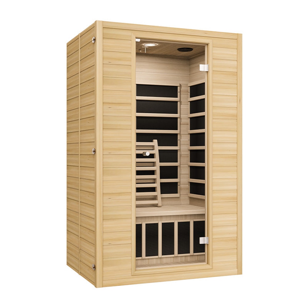 Blisspod, Vienna, Far Infrared Sauna Canadian Hemlock Very Low EMF Sauna, 4 Heaters – 2 Persons