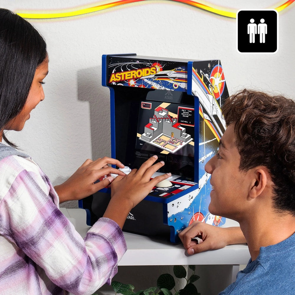 Arcade Classics Atari Asteroids Counter Series Game Machine with 8" Screen and 5 Games
