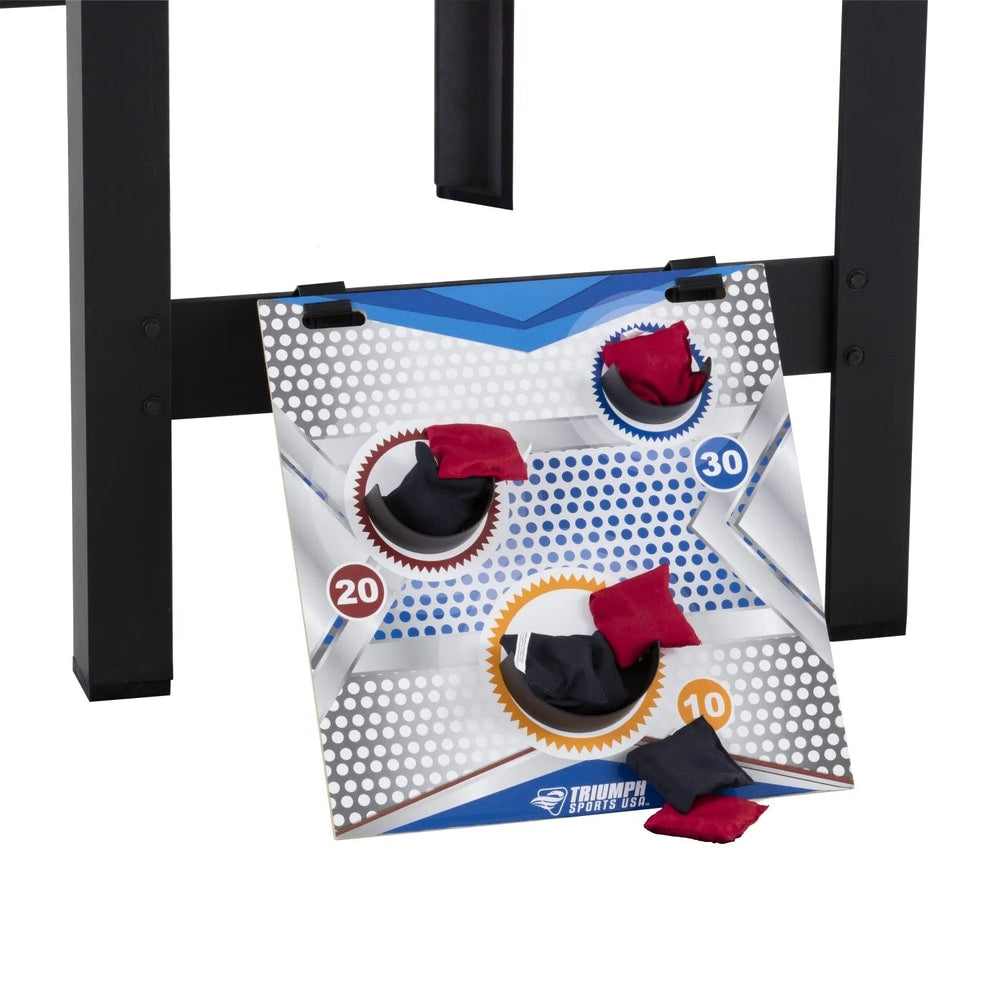 13-In-1 Combo Game Table Includes Basketball, Table Tennis, Billiards, Push Hockey, Launch Football, Baseball, Tic-Tac-Toe, and Skee Bean Bag Toss