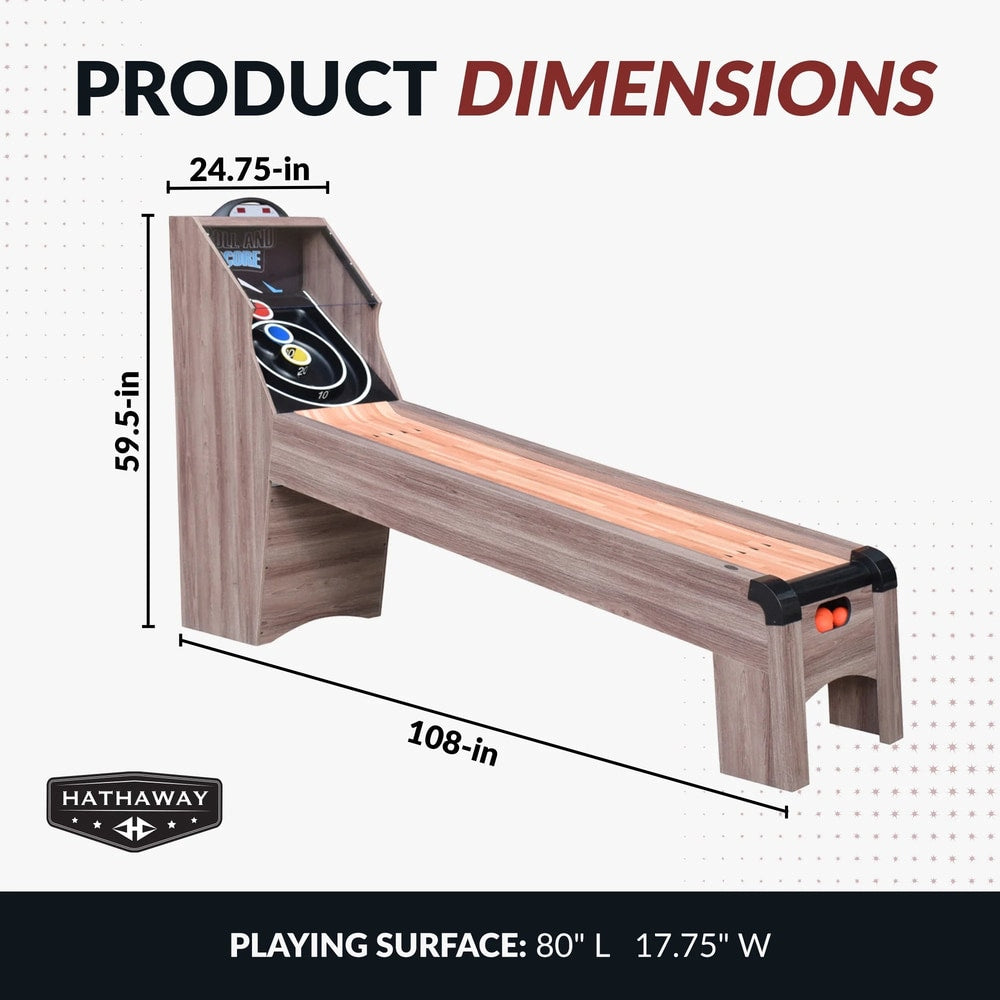 Shooting Star 9-Foot Roll Hop and Score Arcade Game Table