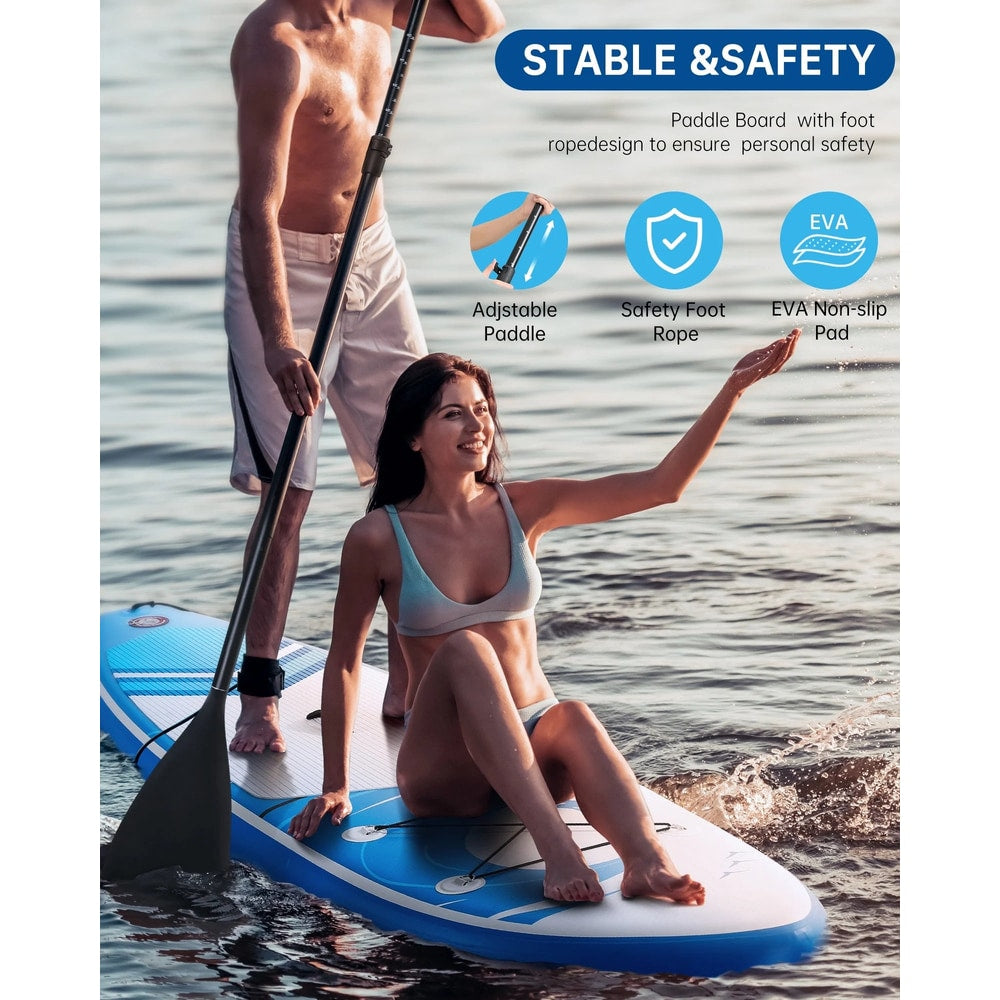 Inflatable Paddle Board Stand up Paddle Board 6 in Thick with Sup Accessories and Carry Bag and Fast Pumping for Adults and Youth