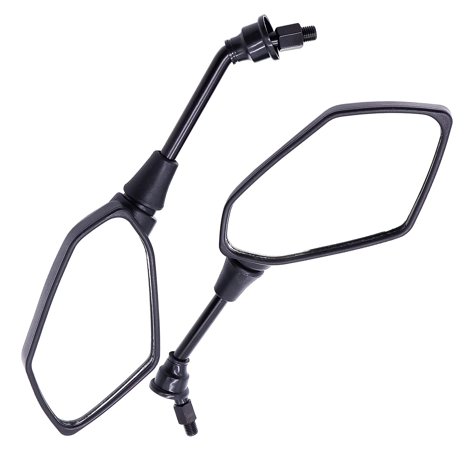 2X Motorcycle Rear View Side Mirrors with 2X Free 7/8" Handle Bar Mount for ATV Bike